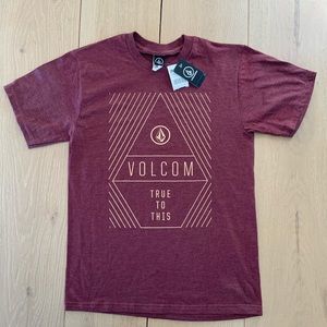 NWT Volcom Burgundy  Boys T-shirt Size S